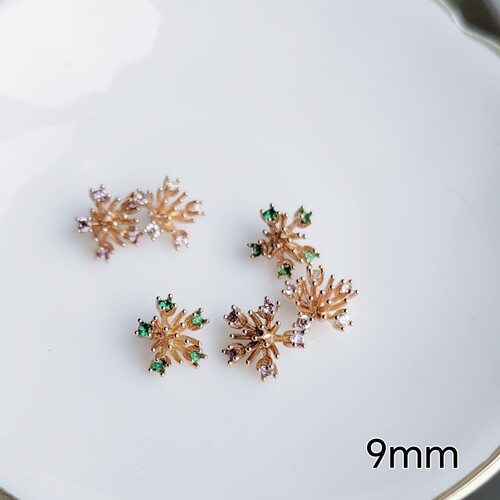 9mm铸铜锆石花蕊花蕊diy