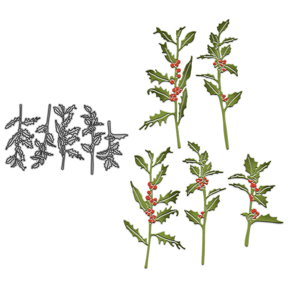 圣诞花切割模具圣诞属切割模具模板模切 diy 剪贴簿相册纸卡压花