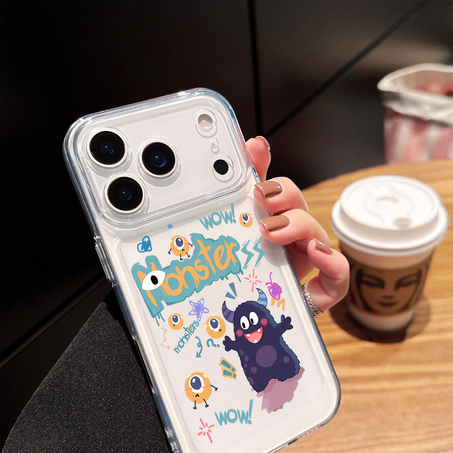 ivan适用苹果17pro手机壳iphone17promax卡通小怪兽16promax个性15可爱14透明air新款男女13超薄12防摔保护套