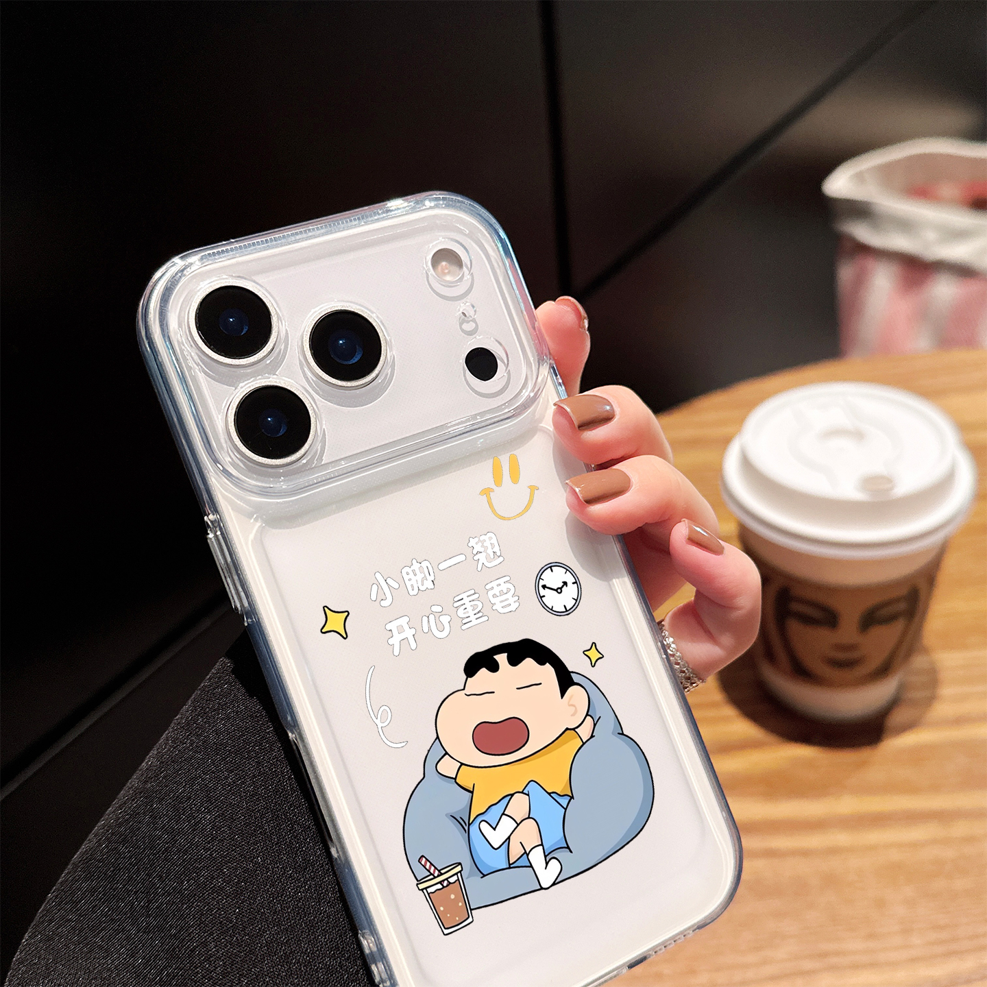 适用苹果17pro手机壳iphone17promax卡通搞怪小新16promax透明15女生14可爱个性air新款13超薄全包12防摔软壳