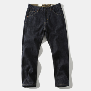 子甲板潮 休闲洗水老爹长裤 重磅纯棉赤耳丹宁牛仔裤 直筒宽松阔腿裤