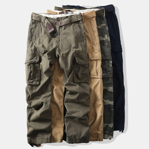 重磅阿美咔叽口袋工装裤男长裤