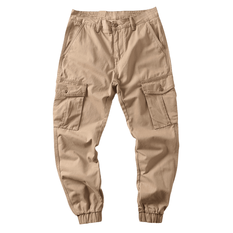 阿美咔叽工装裤束脚裤美式复古