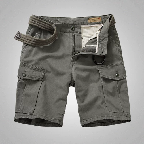 Летние хлопковые дорожные шорты, штаны для отдыха, в американском стиле, свободный прямой крой