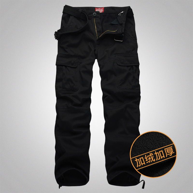 冬季多口袋工装裤男长裤保暖加厚加绒抓绒防风宽松直筒户外休闲裤,男装,休闲裤,淘宝优惠券,粉丝福利购,淘宝优惠卷