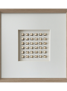 客厅餐厅中古实物画立体装裱