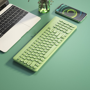 BOW航世静音无线键盘鼠标笔记本电脑外置USB打字办公专用女生套装