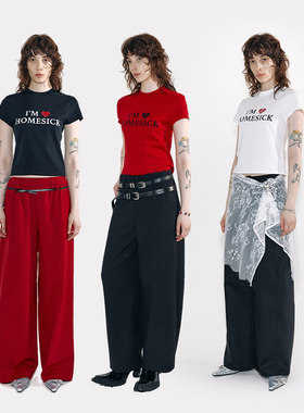 MovingMovingMoving 撞色百搭显瘦冰感澳棉印花T恤