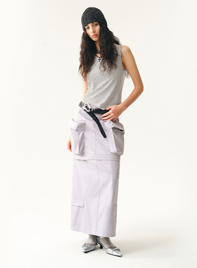 MovingMovingMoving 多种穿法 可拆卸工装半身长裙