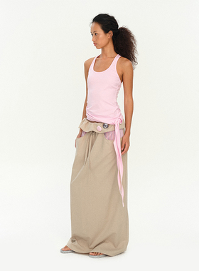 MovingMovingMoving 5/16 20:00 撞色翻腰抽绳落地松弛感半裙长裙