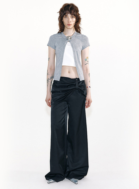 MovingMovingMoving 百搭堆缀层次感裙片西裤阔腿裤