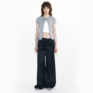 MovingMovingMoving 百搭堆缀层次感裙片西裤阔腿裤