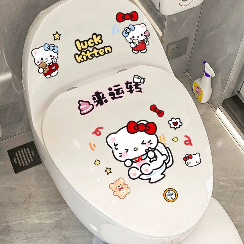 卡通KT猫防水马桶贴卫生间