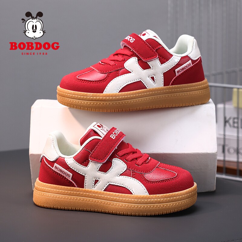 巴布豆儿童鞋子2026新款秋冬季男孩德训鞋中大童女孩软底低帮板鞋