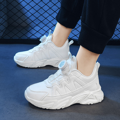 ABCkings儿童防水运动纽扣小白鞋