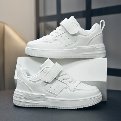 ABC kings男童运动小白鞋春秋款透气网鞋女童校园白色休闲跑步鞋