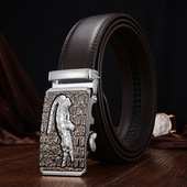 可定礼盒 自动扣腰带商务休闲时尚 爆款 现货鳄头鱼皮带男