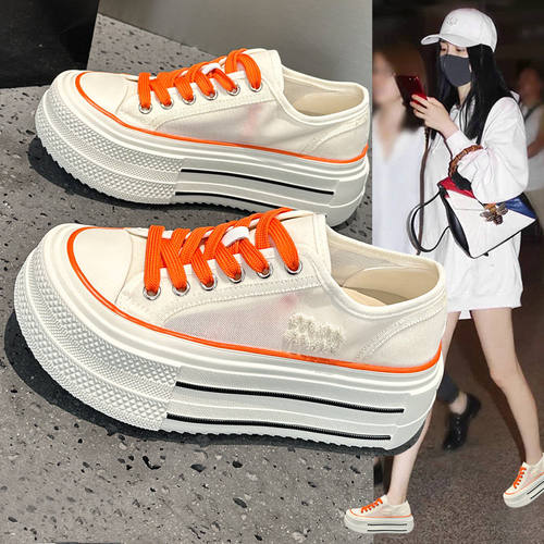 欧洲站厚底松糕小白鞋女摇摇鞋