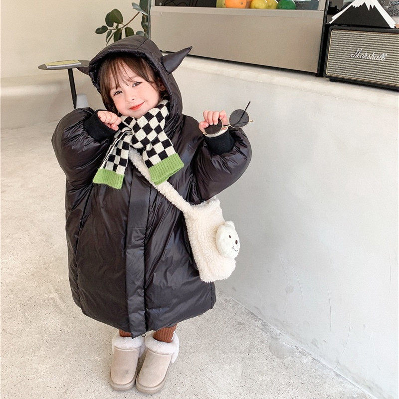 长款加厚男女童羽绒服