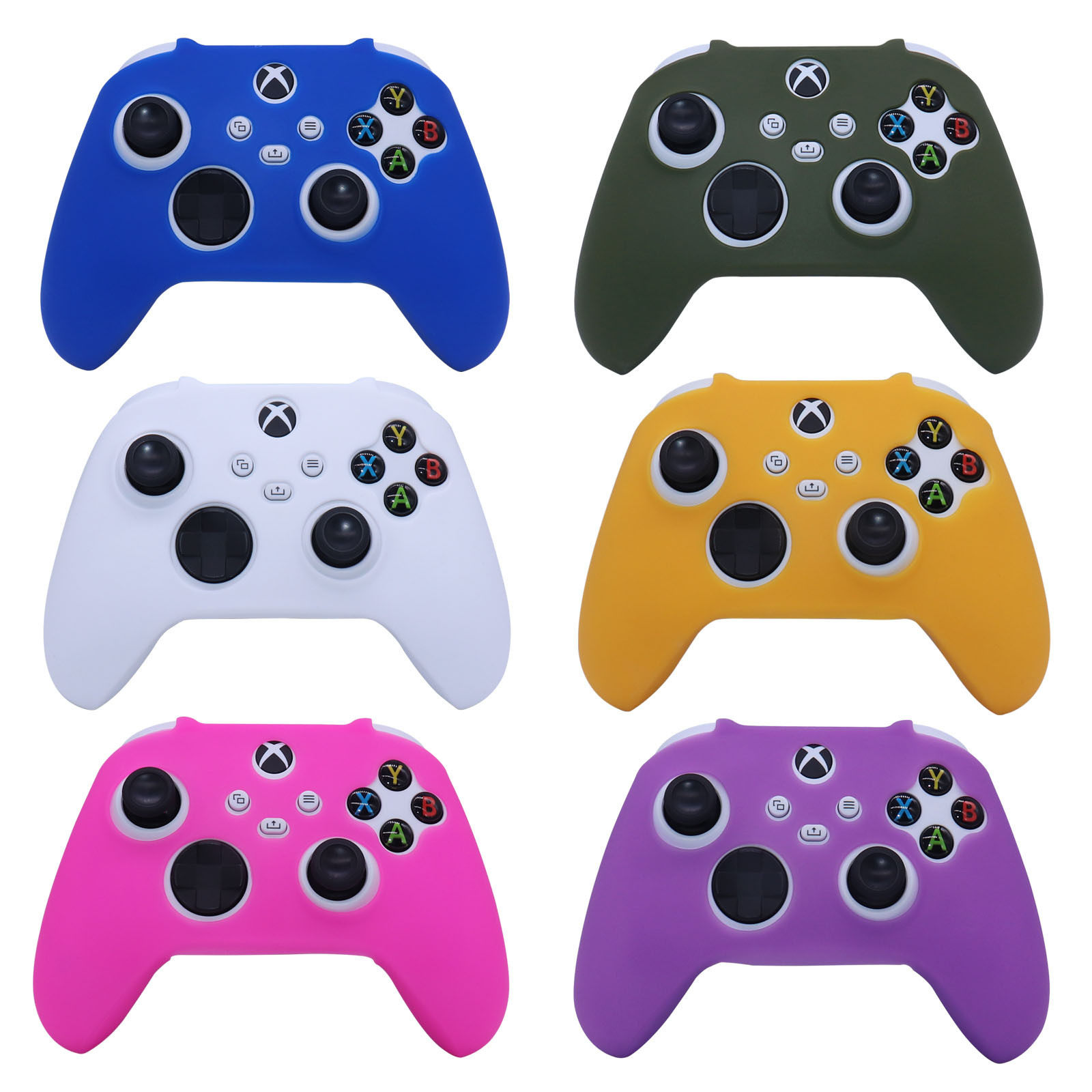 XBOX 시리즈 컨트롤러 실리콘 커버 미끄럼 방지 및 내마모성 시리즈 S|X 라인 핸들 보호 커버 XSX 흑백 커버