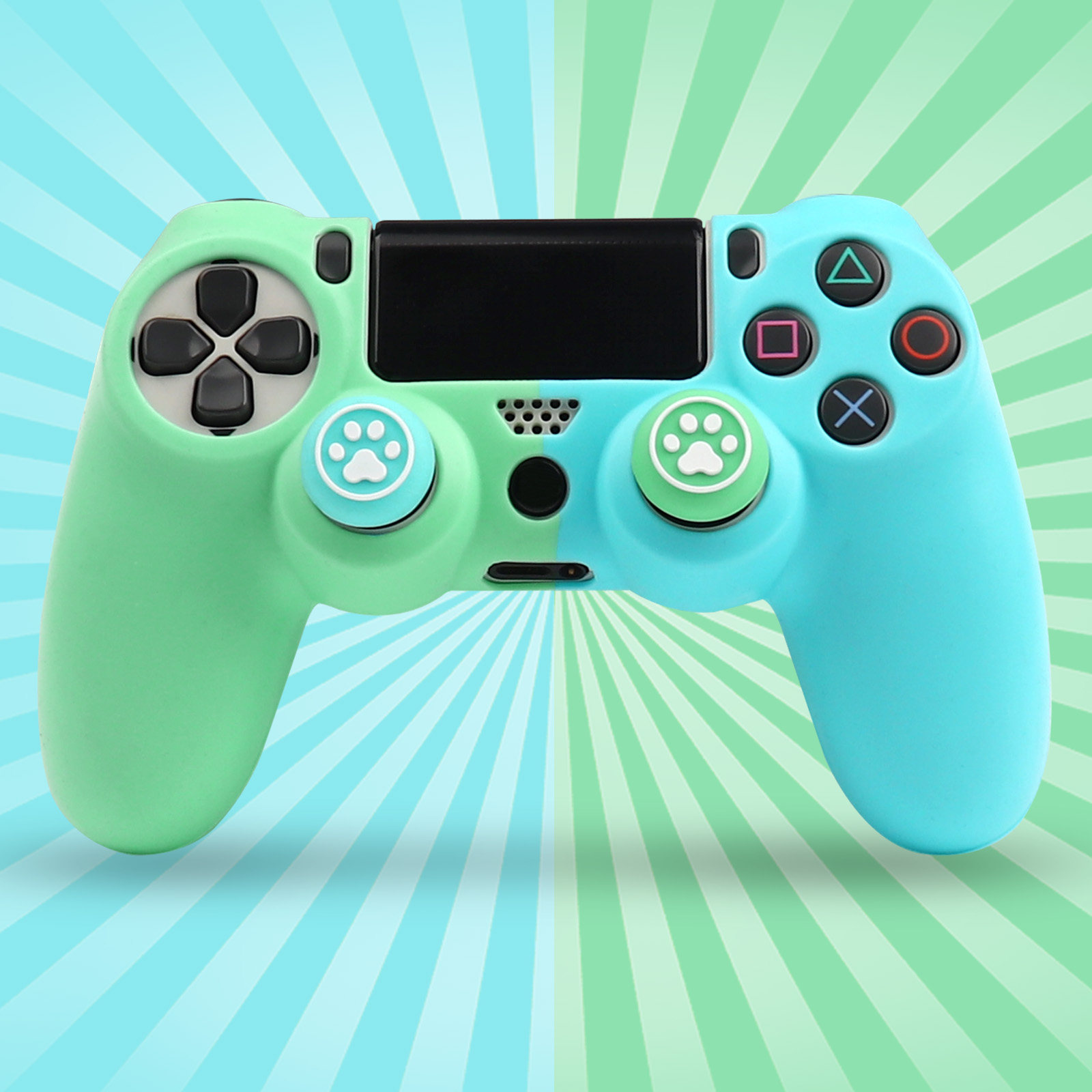 PS4 컨트롤러 보호 커버 부드러운 실리콘 미끄럼 방지 귀여운 캔디 컬러 PLAYSTATION4 PS4 고양이 발톱 로커 캡