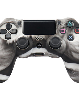 PS4手柄套 PS4pro手柄迷彩套 PS4sLIM水彩套P4保护套新图案硅胶套