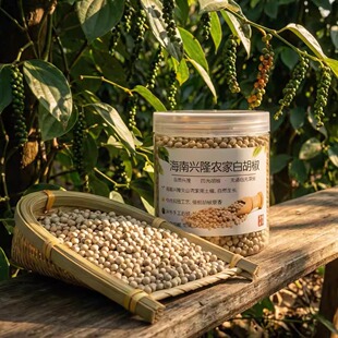 海南6A级兴隆白胡椒粒天然手选无硫纯正炖肉卤味专用家用调味香料