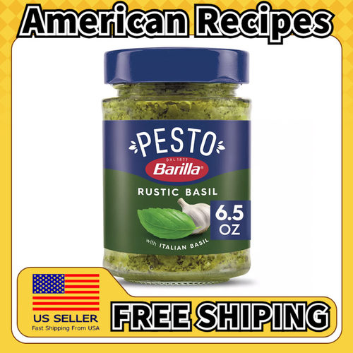 美国直邮Barilla Rustic Basil Pesto Sauce乡村罗勒香蒜酱175g