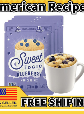 美国直邮Sweet Logic Keto Dessert Mug Cake Mixes烘培粉42g*4袋