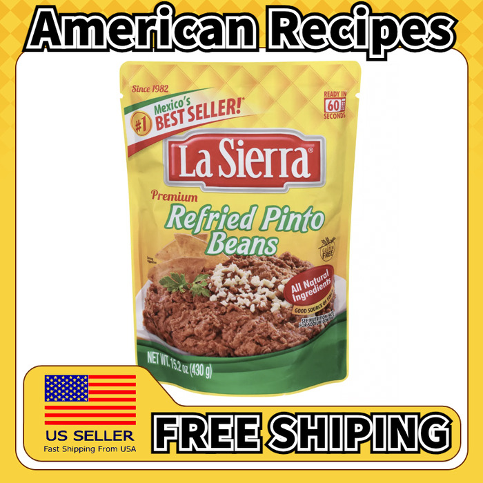 美国直邮La Sierra Refried Beans 拉塞拉墨西哥斑豆炸豆泥430g