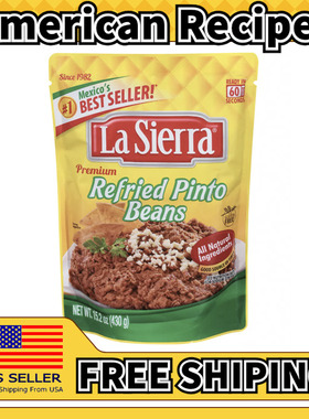 美国直邮La Sierra Refried Beans 拉塞拉墨西哥斑豆炸豆泥430g
