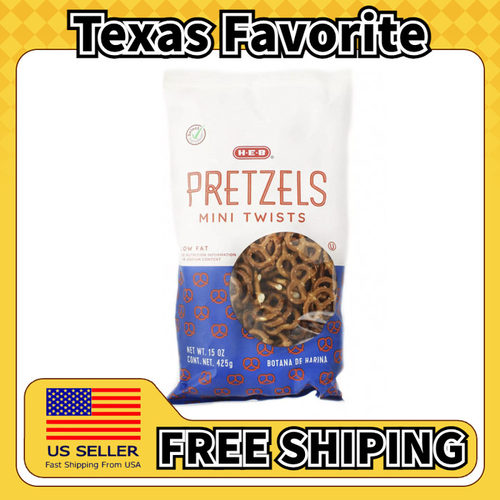美国直邮HEB Low Fat Mini Pretzel Twists低脂迷你椒盐卷饼425g