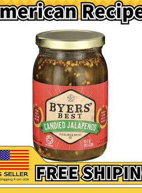 美国直邮Byers' Best Candied Jalapenos 蜜饯墨西哥辣椒473g