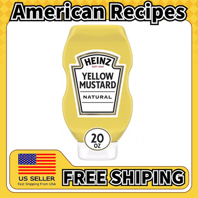 美国直邮Heinz Yellow Mustard 美式汉堡三明治黄芥末酱566g
