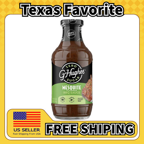 美国直邮G Hughes Mesquite BBQ Sauce 无糖墨西哥豆木烧烤酱510g