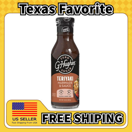 美国直邮G Hughes Teriyaki Marinade Sauce无糖照烧腌料酱汁367g