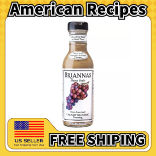 美国直邮Briannas 美国蜂蜜香醋葡萄汁调味355 Dressing American