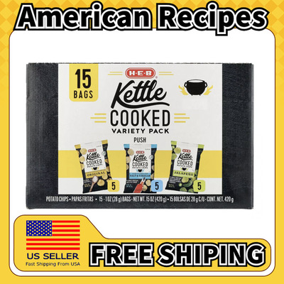 美国直邮HEB Kettle Cooked Potato Chips Variety Pack 混合薯片