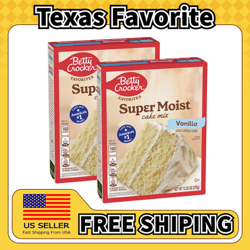 美国直邮Betty Crocker Super Moist巧克力柠檬香草蛋糕烘培粉2盒