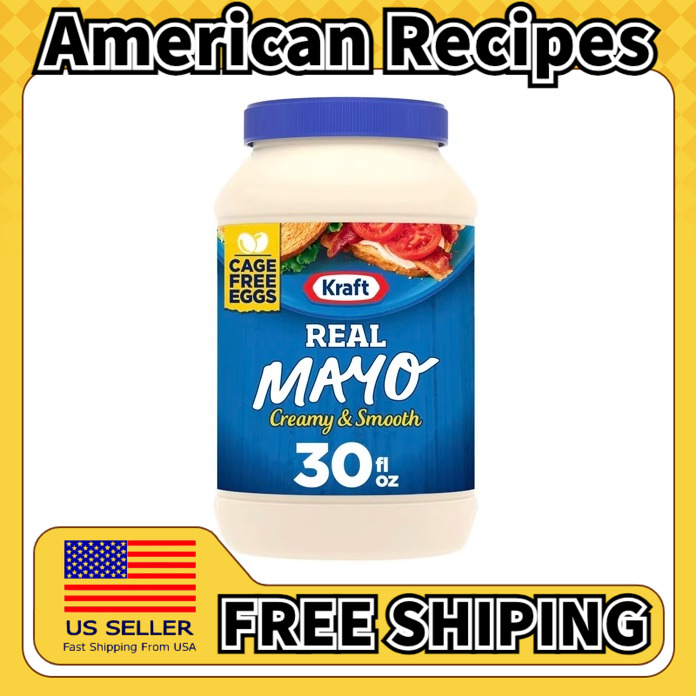 美国直邮Kraft Real Mayonnaise薯条汉堡包鸡肉三明治蛋黄酱887g