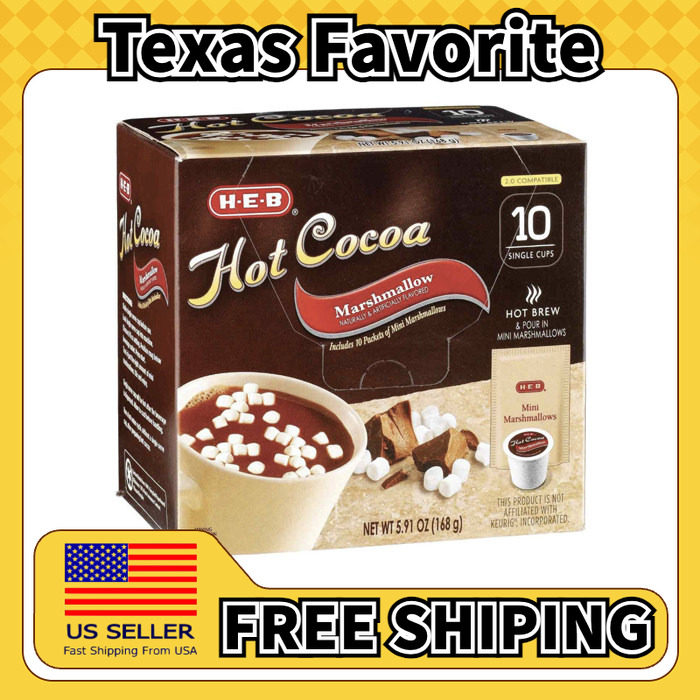 美国直邮HEB Hot Cocoa with Marshmallows 棉花糖热可可粉168g