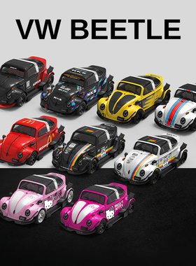 TimeMicro1:64 大众VW甲壳虫 可口可乐 仿真合金车模 收藏摆件
