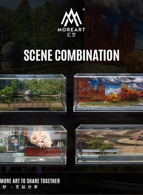 汇艺1:64樱花绿野寻踪亚克力展示盒车模收纳防尘摆件仿真场景模型