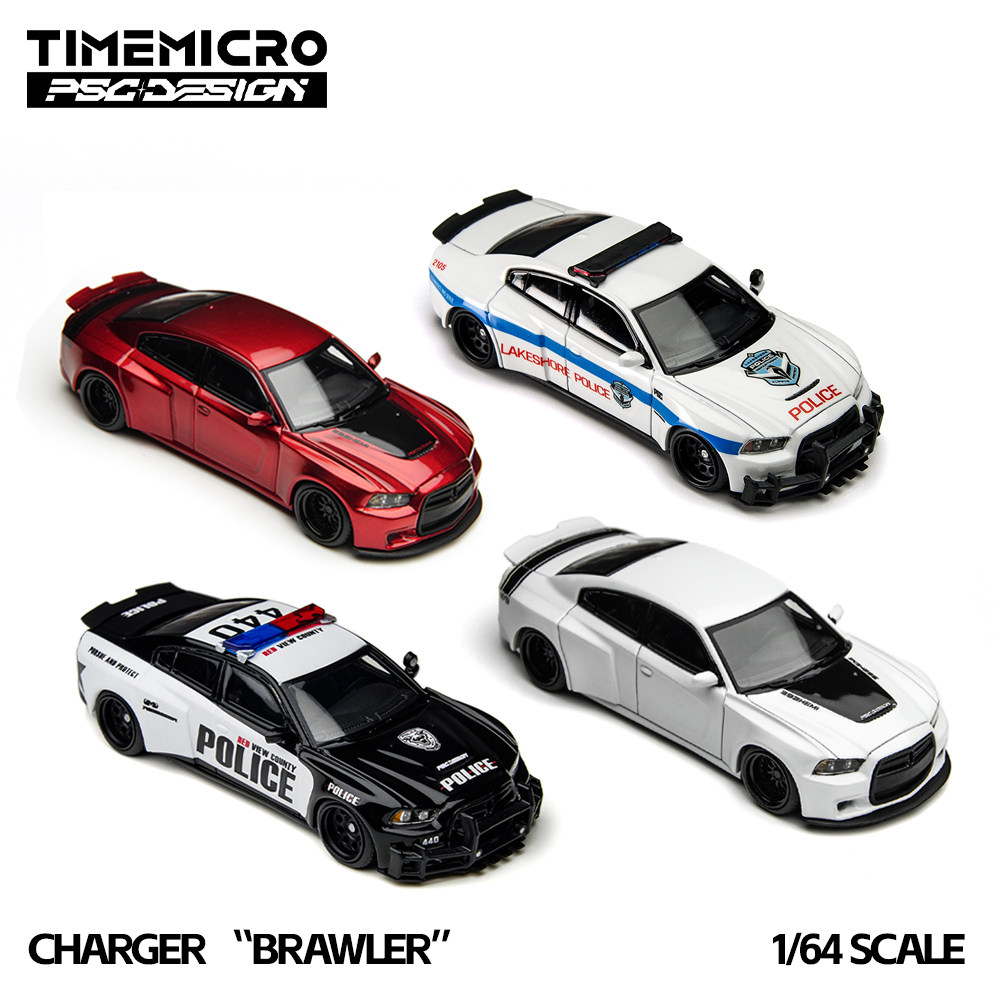TimeMicro|PSC车舍1:64道奇战马宿敌 戴托纳警车展会版合金车模 - 实物图