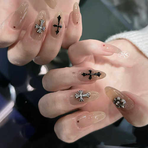 手工高级感清冷长款美甲林先生