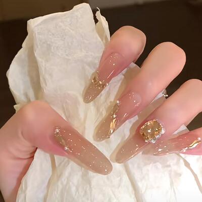 纯手工美甲穿戴甲片超长款