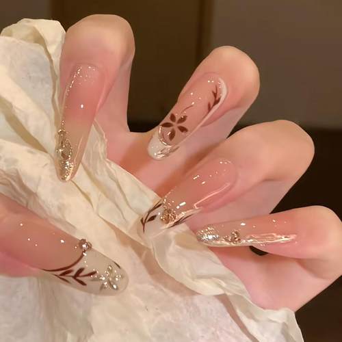 纯手工新中式古风竹子美甲贴片