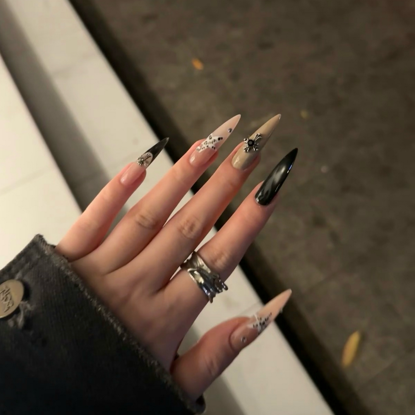 克罗心星星辣妹假指甲