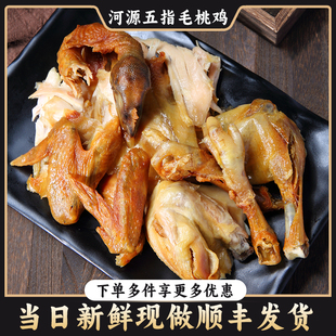 广东五指毛桃香鸡河源特产鸡翅鸡爪烤鸡开袋即食零食当日新鲜现做