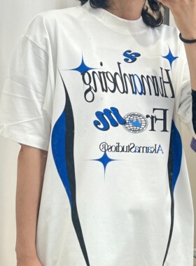 【冰感防晒】索罗娜T恤男女宽松休闲字母数码直喷印花小领口短袖